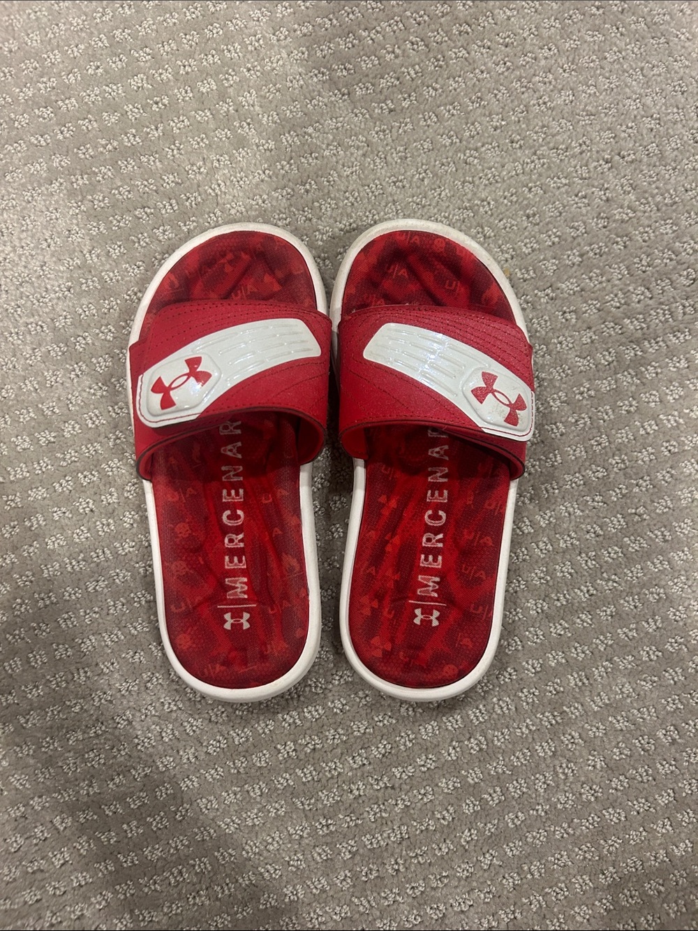 Under Armour Red Kids' Slide Sandals